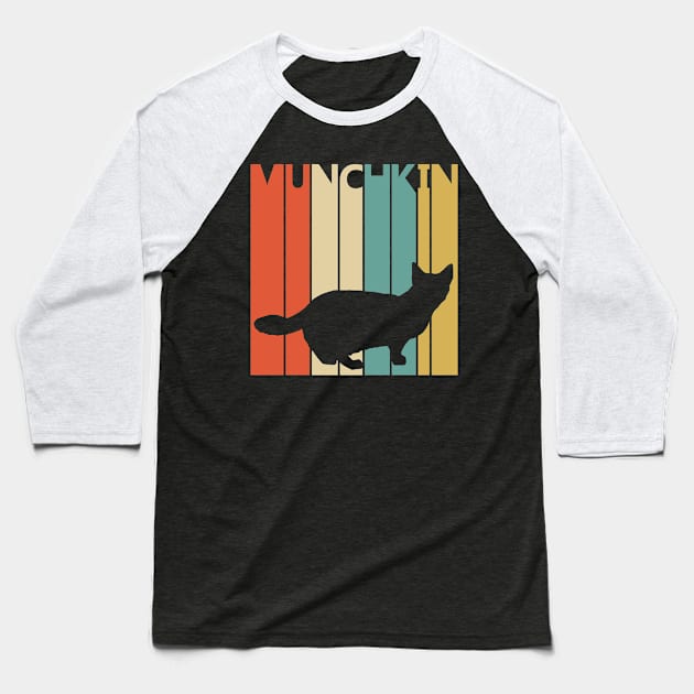 Vintage Munchkin Cat Owner Gift Baseball T-Shirt by GWENT